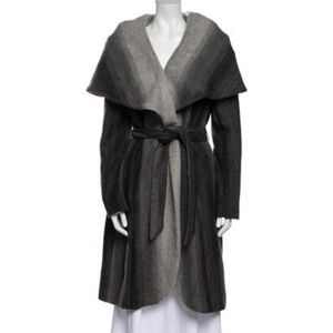 ZAC Posen medium length hooded coat with belt sz 10